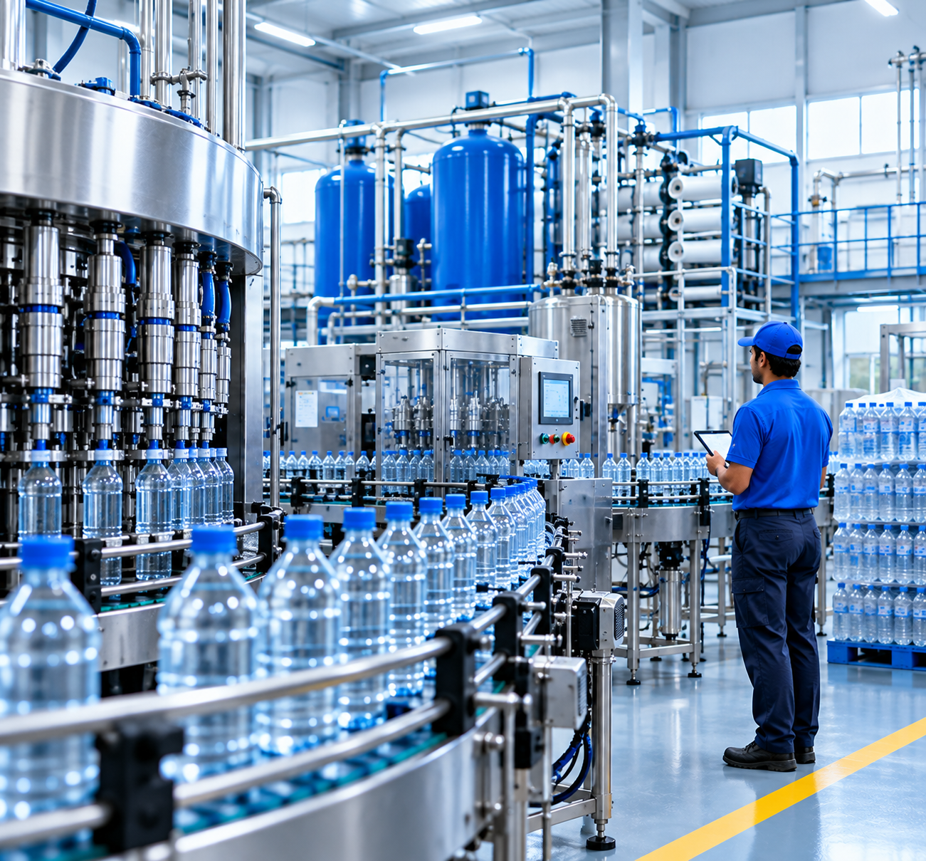 Make India Enterprises water treatment and bottling plant